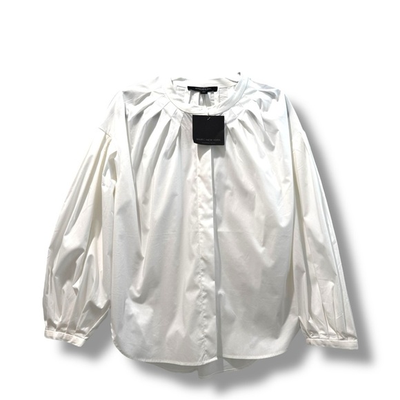 Marc New York Tops - Marc New York White Pleated Blouse XL